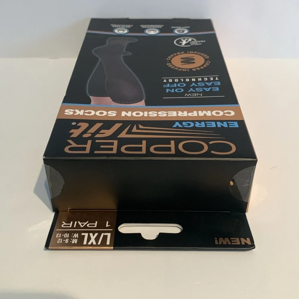 Copper Fit Unisex Energy Compression Socks 1 Pair L/XL